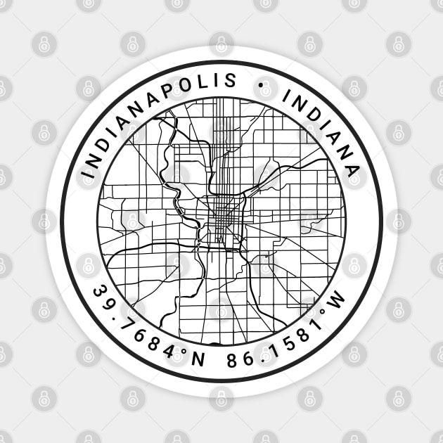 Indianapolis Map Magnet by Ryan-Cox